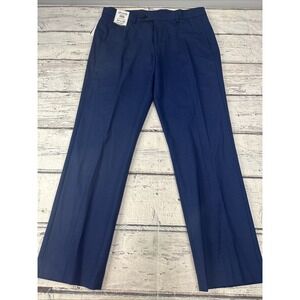 NWT Murano Alex Performance Pants 34x30 Slim Fit Flat Front Men Navy Blue